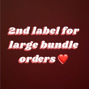 2nd label for large bundle orders!‎